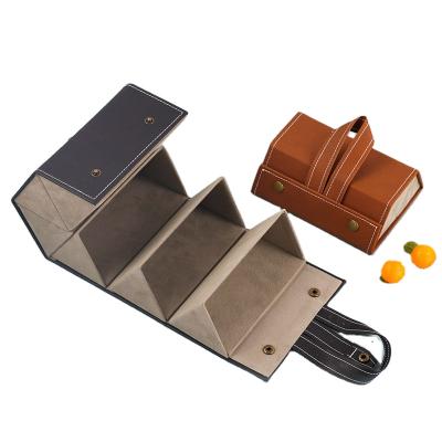 China PU Glass Case Cover PU Leather 2 3 4 5 6 Pairs Solid Decorative Sunglasses Holder Glasses Storage Box for sale