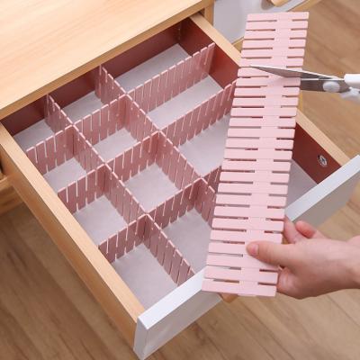 China Modern Creative Underwear Socks Finishing Storage Partition Panel DIY Adjustable Drawer Divider Household Storage Box for sale