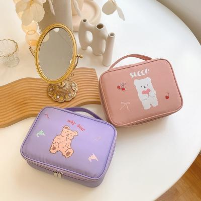 China Children's Cosmetic Bags Waterproof Cute Printing Makeup Case Pink Feminine Women Toiletry Purse Pouch Cosmetic Make Up Bag for sale