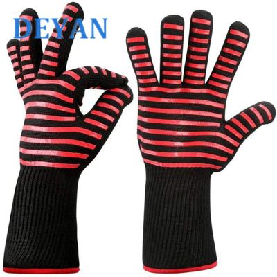 China DEYAN Gloves Welding Glove Anti-Slip Heat Resistant Flame Retardant Gloves For BBQ Microwave Oven for sale