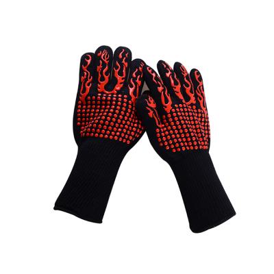 China Fire Proof BBQ Heat Resistant Gloves Hot Outdoor Handler Oven Gloves for Cooking Grilling Welding for sale