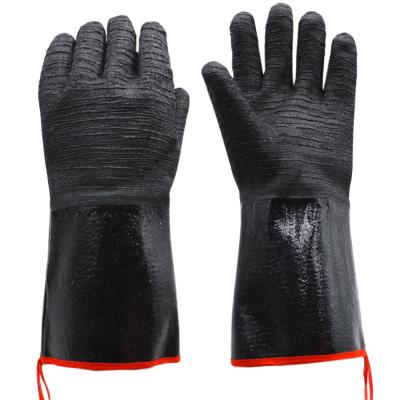 China Long Sleeve BBQ Anti-heat Potholders 14 Potholders 14 inch 35cm BBQ Grill Protective Gloves Waterproof Anti-heat Gloves for sale