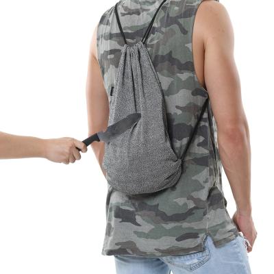 China EN388 Anti-cut level 5 cut anti cut fabric slash proof bags material anti theft resistant backpack for sale