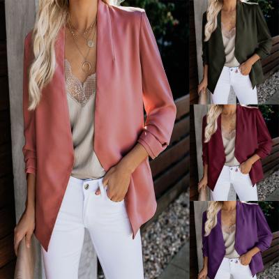 China Anti-Wrinkle Hot Selling Formal Women's Long Suits Women Ladies Blazer Woman Tuxedo Coat for sale