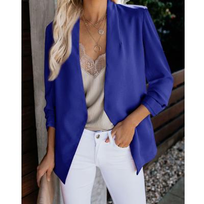 China Anti-wrinkle ready to ship white women suits tuxedo woman coats fashionable female blazers for sale