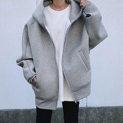 China New Design Winter Fleece Women's Fuzzy Loose Shackle Solid Fall Jacket Anti-wrinkle for sale