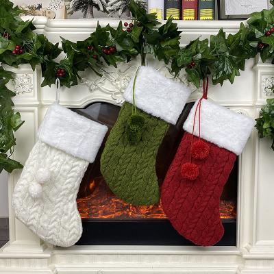 China Nonwoven fabric/wool sock navidad plus size knit thick bag gift bag Christmas table other decorations Christmas ornament 2021 for sale