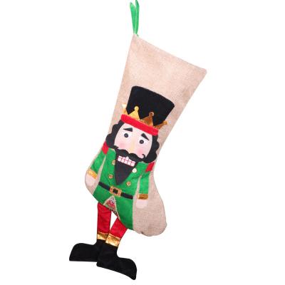 China Present Christmas Home Decor Walnut Soldier Socks Bag Plus Size Christmas Craft Gift Sublimation Christmas Stockings 2021 for sale