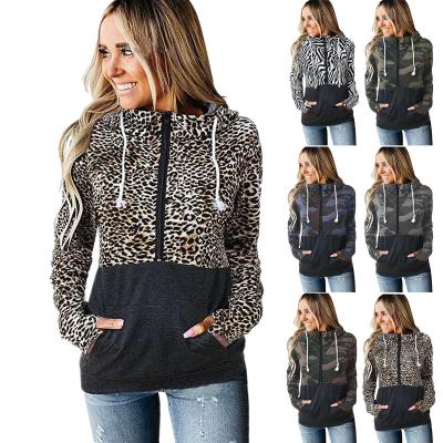 China Cotton Customized Oversized Pullover Women's Breathable Zipper Block Polyester Chenille Color Ladies Hoodie for sale