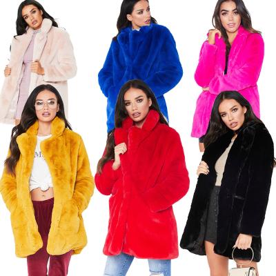 China Fashionable Women's Clothing Women's Anti-wrinkle Dresses Tops Long Sleeve Faux Fur Collar Women's Jackets Coats for sale