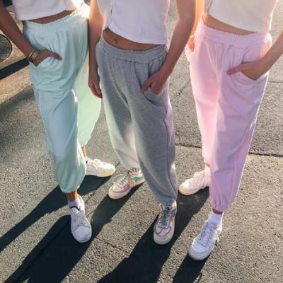 China Anti-pilling harem sports ladies palazzo jogger sweat girls white jogging casual yoga plus size women pants for sale