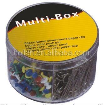 China Metal Stationery Tools Multi-Box Pins Staples Elastic Bands for sale