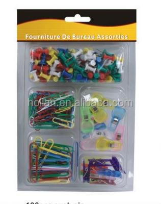 China Set of metal stationery pins and clips for sale