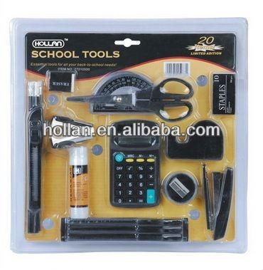 China Hot Sale School Stationery Plastic Tool Kit for sale