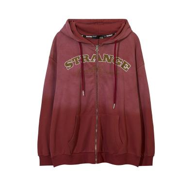 China High Street Gradient Couples Loose Washable Loose Cardigan Jacket Anti-Pilling Winter Women's Hoodies Oversized Hoodie for sale