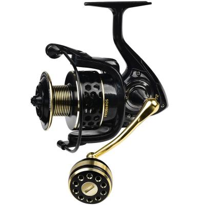 China New Model FB2000-FB7000 Metal+Nylon Series Full Metal Handle Sea River Raft Plastic Black Gold Surf Raft Fishing Reel Spinning Freshwater Mount for sale