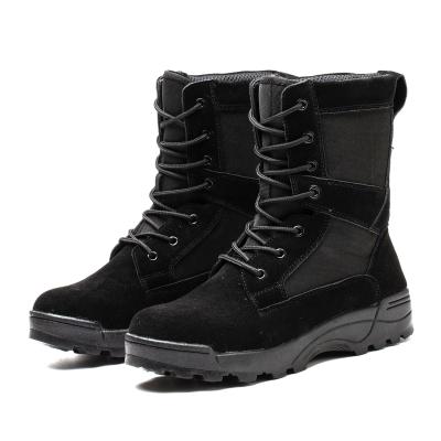 China Freedom Steel Leather Materials Kick Toe Jungle Black High Up Officer Men's Sports Long Combat Army Waterproof Military Shoes for sale