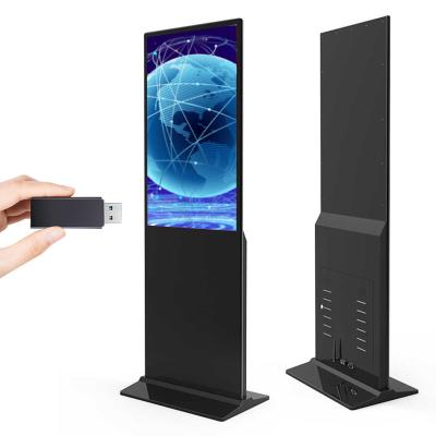 China 55 Inch Indoor Indoor Floor Stand Digital Signage And Displays Touch Screen Display Digital Advertising Kiosk for sale