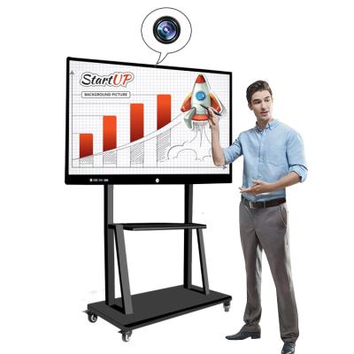 China 100 Inch Dual System LCD Finger IR Touch Screen Interactive Panel Smart Whiteboard For Conference Room 55inches for sale