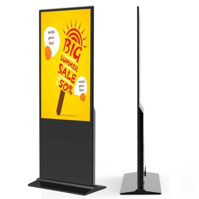 China Indoor 32 43 55 65 Inch Floor Stand Touch Screen Supplier Digital Signage LCD Kiosk Monitor Free Advertising Player Only for sale