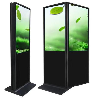 China 49 55 65 Inch LCD Touch Kiosk Side Advertising Digital Signage 49 Dual Monitor Wireless Android Media Player 55 65 Inch for sale