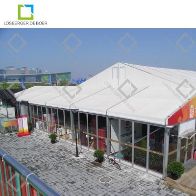 China Losberger Uniflex Large 15 x 40m Event Tents with 15 x 40m Glass Wall for sale