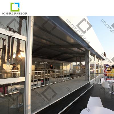 China Thermo Aluminum Roof Exhibition Losberger Structure Glass Tent Winter Insulated Outdoor Large Event Tent Shopping Mall for sale