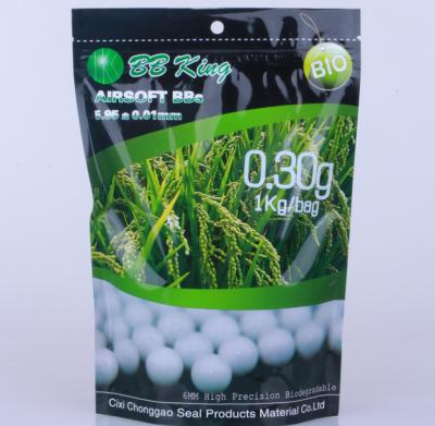 China Biodegradable PLA 6mm bb airsoft balls, bio bb king, biodegradable bb 0.30 1kg/bag for sale