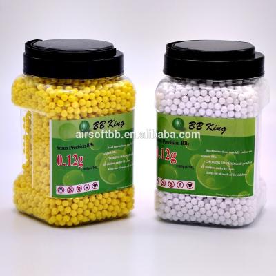 China ABS Plastic WHITE 0.12 bb yellow balls bursting bb pellets air soft bbs 6mm for sale