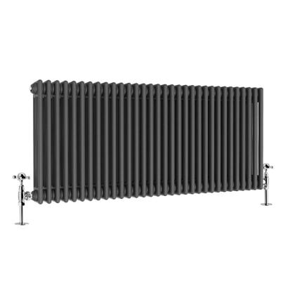 China Anthracite Horizontal Heater 1800mm Design Column Radiator For Room Heating for sale