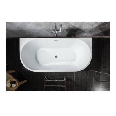 China Stone Single Sided Wall Mounted White Artificial Resin Bathroom Color Skirted Freestanding Bathtub for sale