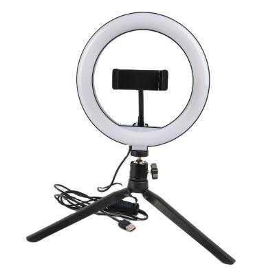 China Portable 8 Inch Ring Light With Tripod Stand Ring Led Mini Ring Light for sale