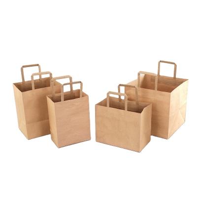 China Recyclable Disposable Portable Kraft Paper Bag Eco - Friendly Oil - Proof Food Packaging Paper for sale