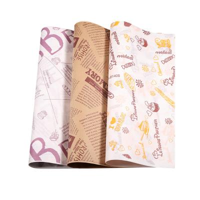 China Custom Wholesale Biodegradable Hamburger Wrap Wax Coated Grease Sandwich Shaqima Food Grade Paper Wax Paper for sale