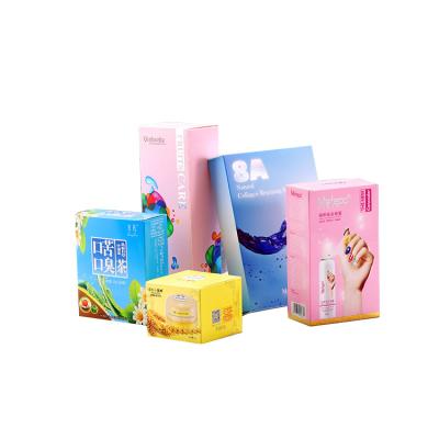 China Recycled Rigid Cardboard Material Custom Color Printed Cosmetic Paper Gift Box With Gold Foil Logo for sale