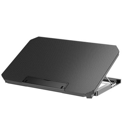 China 17 Inch MIYUE Q100 Double Fan Aluminum Air Cooled Single Black Folding Laptop Notebook Cooler Stand Pad for sale