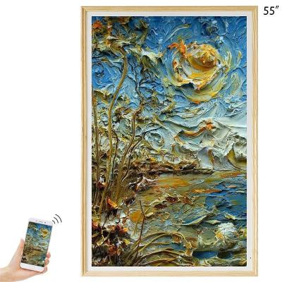 China Smart Wifi NFT Wall Art Frame wifi lcd display 55