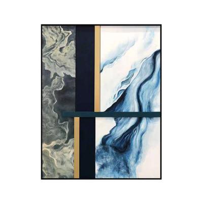 China Abstract Standard Hotel Room Yes Framed Handmade Abstract Artwork Oil Painting Wall Art for sale