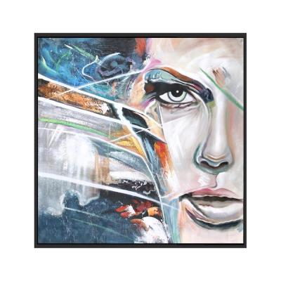 China Modern Abstract Longing Art Acrylic Paintings Homestay Decoration Wall Art To Paint Human Face Oil Paintings for sale