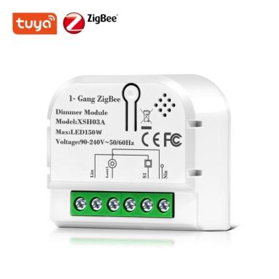 China Easy Installation Triac TUYA Module Dimmer Wall Light Dimmer Dimmer Wireless Smart Switch Dimmer Controller Easy 1gang Zigbee Switch For LED Lights for sale