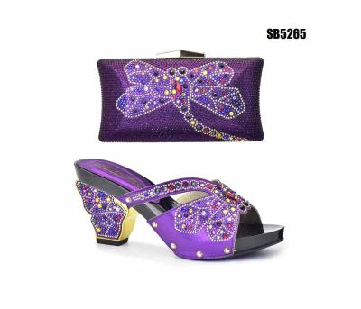 China wholesale italian matching shoe and purse  set in high quality and new fashion for wedding/party women shoes for sale