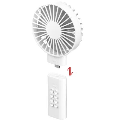 China Mini Fan Portable Handheld 18W Power 10000mAh Power 10000mAh Detachable 1-Bank LED Display for sale