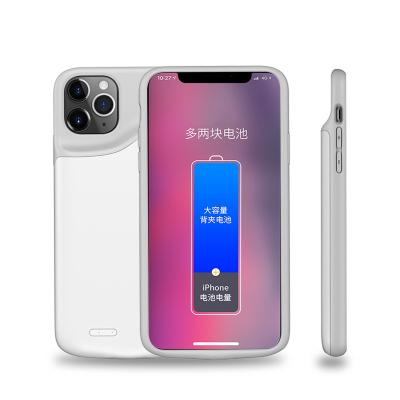 China Soft Silicone 6000mah Power Bank Backup Case For iPhone 11 Pro Max Battery Case for sale