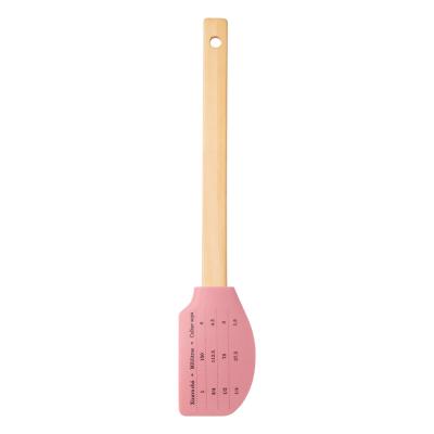 China Viable Wholesale Kitchen Cooking Tools 2 Pieces Silicone Handle Spatula Wooden Kitchen Utensil Set for sale