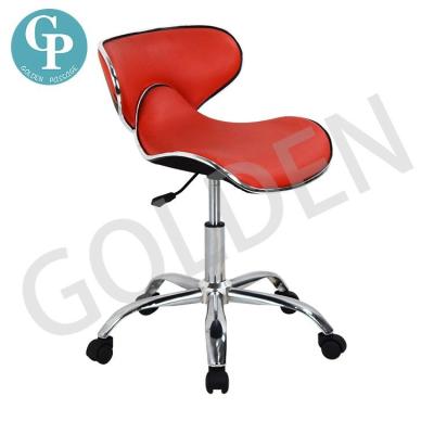 China (Height)Adjustable Metal Chair With PU Cover With Back Rest Cushion Modern Drafting Chair On Wheels For Office Home Kitchen Counter for sale