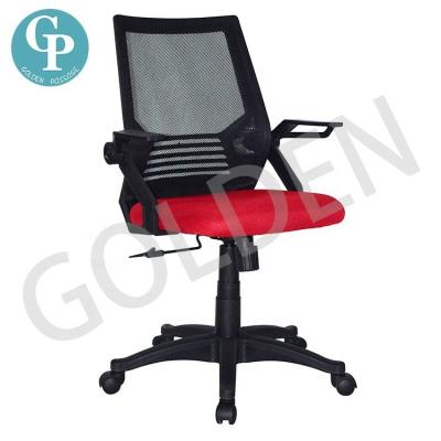 China (Height)Adjustable Ergonomic Mid Back Mesh Office Chair With Armrest Swivel Adjustable Computer Chair Guest Or Reception Chair for sale