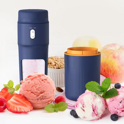 China Portable Rechargeable USB TastyJuicer Car Rolled Ice Cream Maker Ice Drink Smoothie Maker For Kids for sale