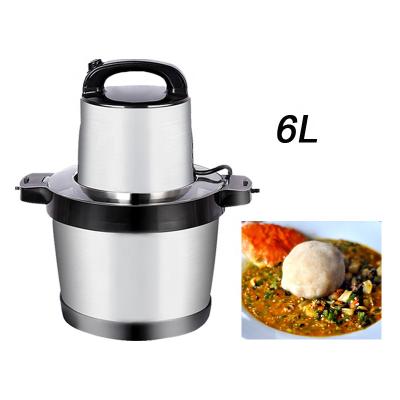 China RV 6L Chopper Electric Meat Food Processor Chopper Grinder Machine Commercial Meat Grinder for sale