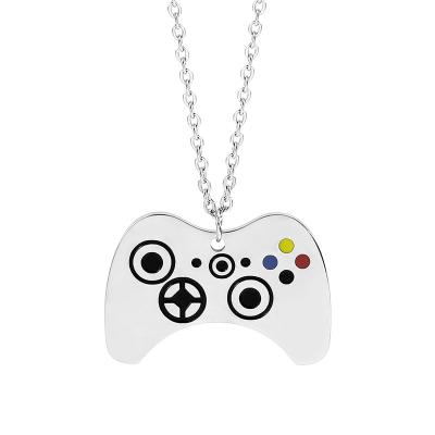 China Punk Vintage Stainless steel game handle pendant game console necklace street hip-hop accessories for men and women for sale