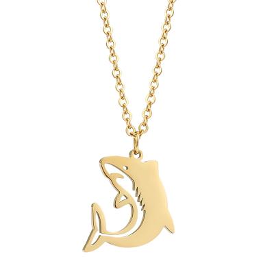 China Punk Stainless Steel Whale Necklace Ocean Series a Fashion Necklace Pendant Hollow Necklace Women Men Jewelry for sale